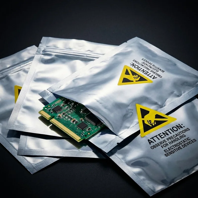 Anti-static and ESD packaging materials for electronics and semiconductor protection